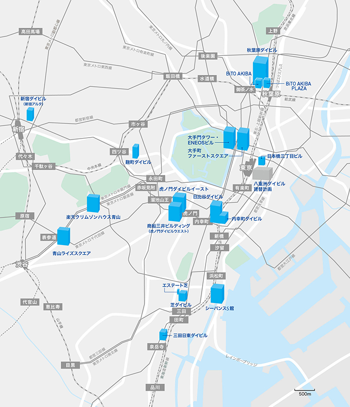オフィスビル東京地図