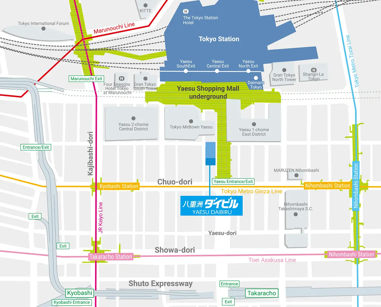 Yaesu Daibiru Building Map
