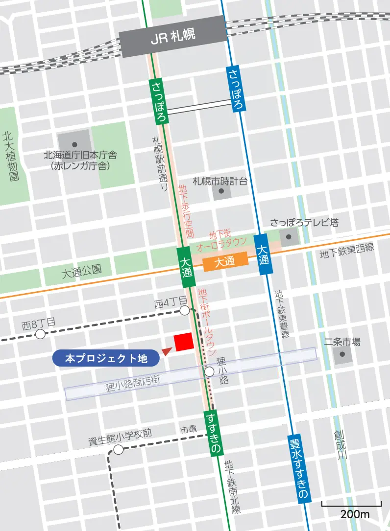 札幌ダイビル 本計画位置図