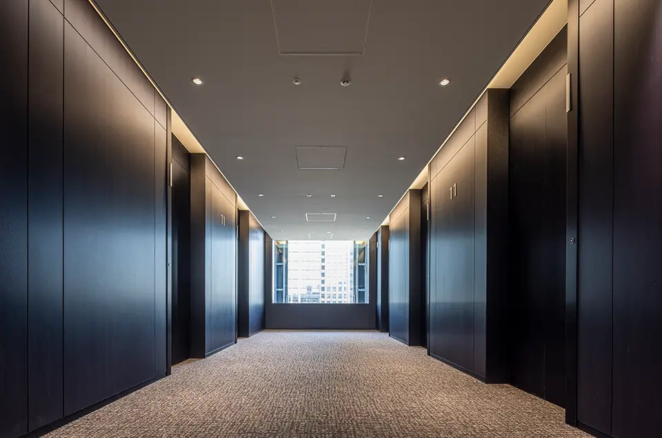 Elevator hall on a standard floor